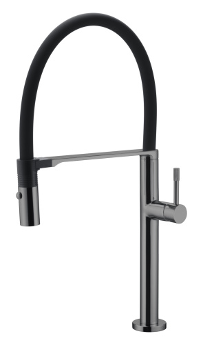 Смеситель для кухни Boheme Uno 114-SGM на мойку антрацит