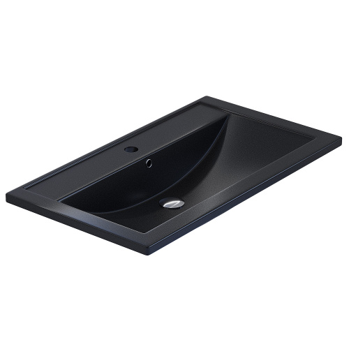 Раковина Uperwood Foster Quartz 80 см 291030039 полувстраиваемая цвет черный