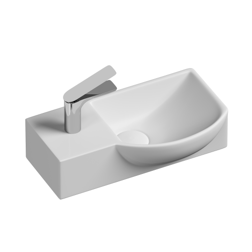 Раковина из сантехнического фарфора Ceramica Nova ELEMENT 40 см CN6039R подвесная цвет белый