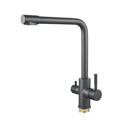 Смеситель для кухни Shevanik S868T на мойку оружейная сталь