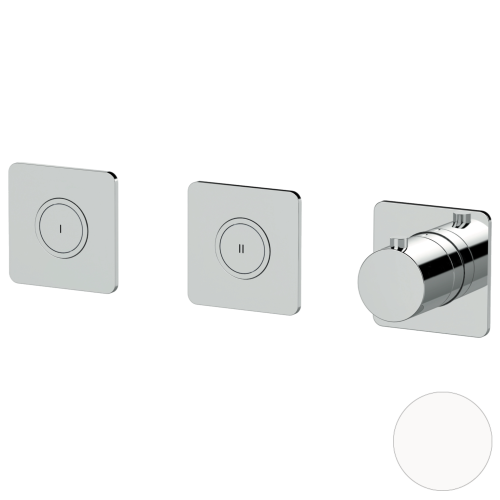 Смеситель для душа Remer X Style X99QD2PKBBO встраиваемый в стену белый с термостатом