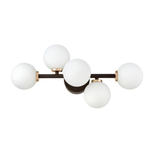 Светильник настенный Lumina Deco Marsiada (Марсиада) LDW 6033-5 BK+F.GD