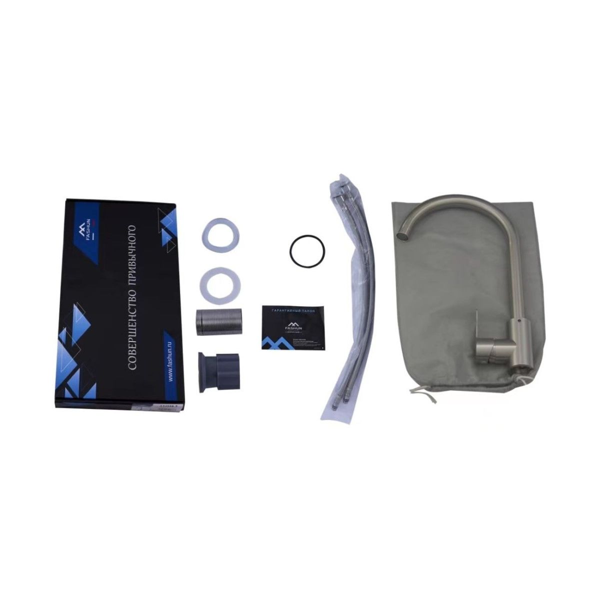 Смеситель для кухни Fashun A54001N на мойку сатин - фото 4