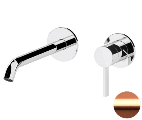 Смеситель для раковины Remer Metrica MC15PLRP встраиваемый в стену медь