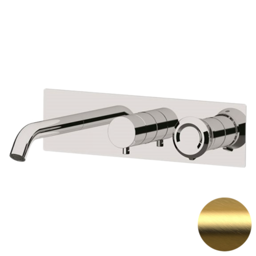 Смеситель для ванны Remer Element ET54D3BG встраиваемый в стену брашированное золото без термостата