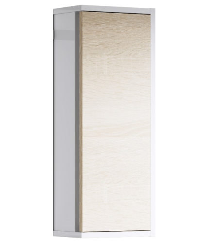 Шкаф-пенал Aqwella Y Mai.04.25 25х17х65 подвесной цвет белый/коричневый