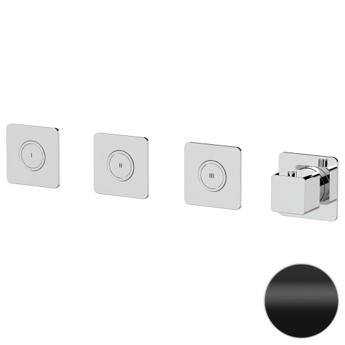 Смеситель для душа Remer Absolute AU99D3PKBNO встраиваемый в стену черный с термостатом