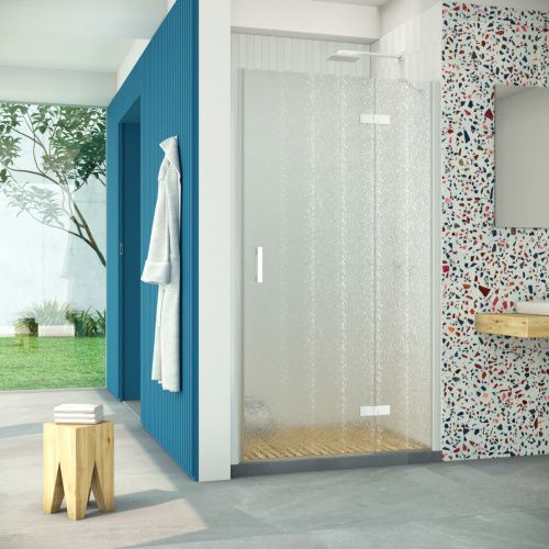 Душевая дверь Vegas-Glass AFP Retta AFP Retta 120 01 02 R 120х200 стекло рифленое профиль белый