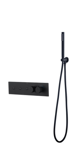 Смеситель для душа Boheme Fusion Termo 131-SYS-B встраиваемый черный с термостатом