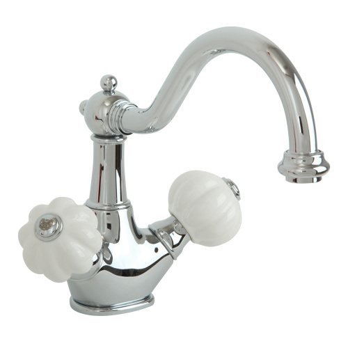 Смеситель Migliore OLIVIA 19008 на раковину белый/хром