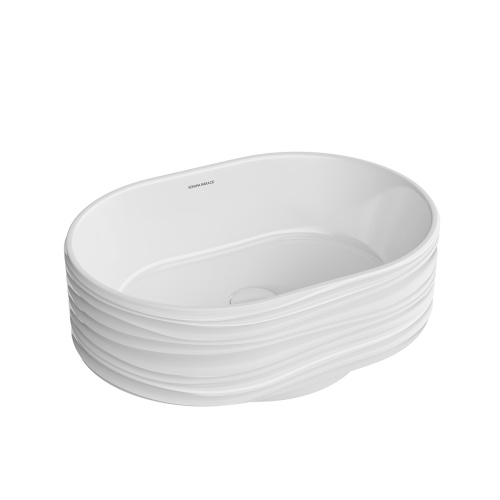 Раковина керамическая Kerama Marazzi SABBIA SA.wb.50\WHT 50х37 накладная цвет белый