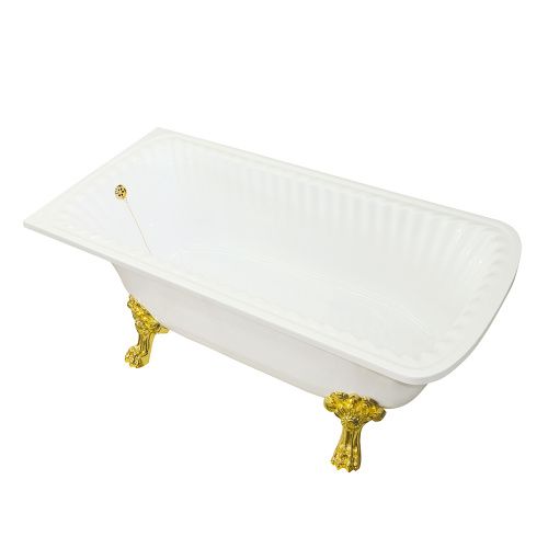 Ванна из искусственного мрамора Migliore OLIVIA ANG 25444 174х80 отдельностоящая прямоугольная с ножками