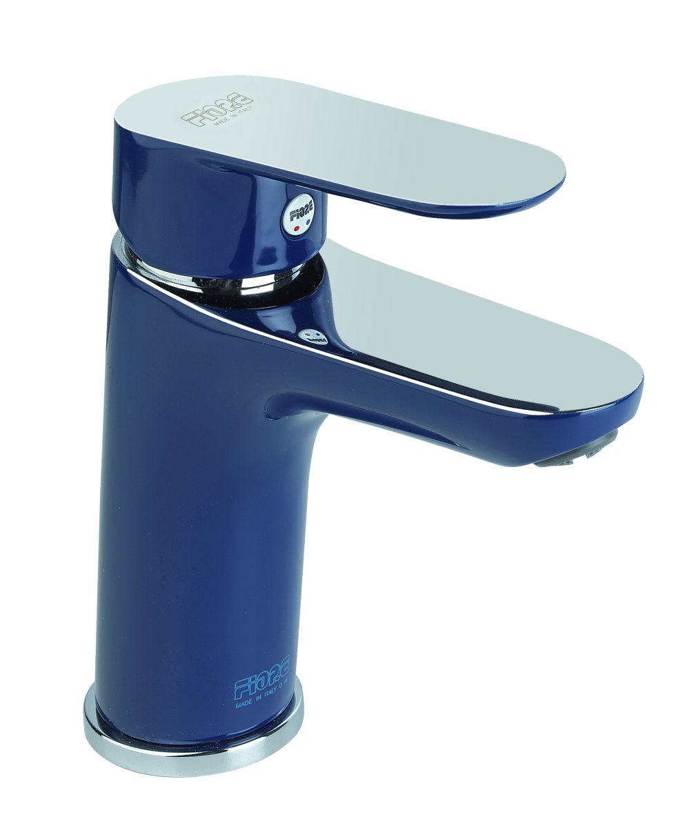 Смеситель Fiore 81TX8123 на раковину хром/синий