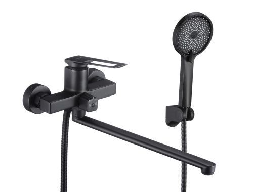 Смеситель для ванны и душа Savol S-009024H настенный черный