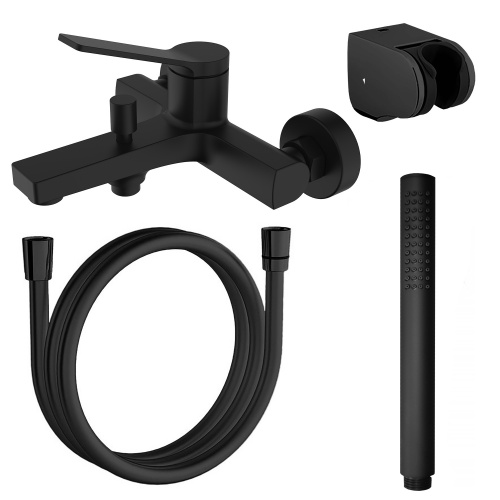 Смеситель Azario VISE AZ-VSA238330PA настенный черный матовый