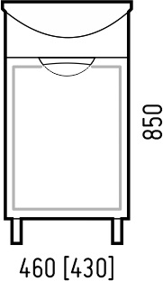 Тумба под раковину Corozo Монро SD-00000784 43х25х83 - фото 2