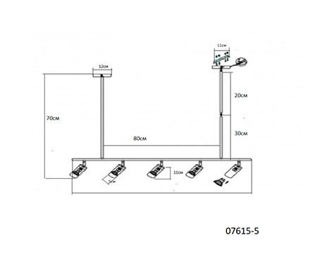 Люстра на штанге Kink Light Кайко 07615-5,19 - фото 2