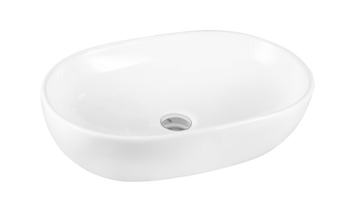 Раковина из сантехнического фарфора MILLEAU NUAGE MU7100D-MW 60х42 накладная цвет белый матовый без отверстий под смеситель