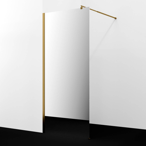 Душевая перегородка WasserKRAFT Rur 30W 30W40BG-MR 120х200 стекло зеркальное профиль золото матовое