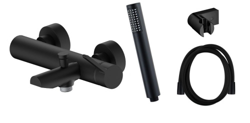 Смеситель AQG Urban Flow 01URF424NG настенный черный матовый