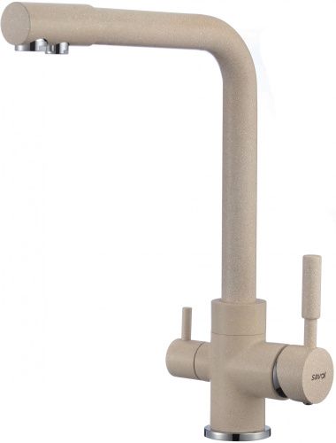 Смеситель для кухни Savol S-L1801S на столешницу песочный