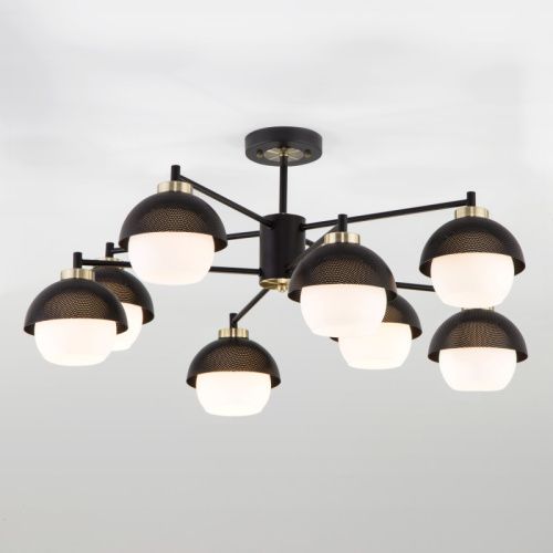 Люстра на штанге Eurosvet Nocciola (Ноцциола) 70106/8 черный Smart
