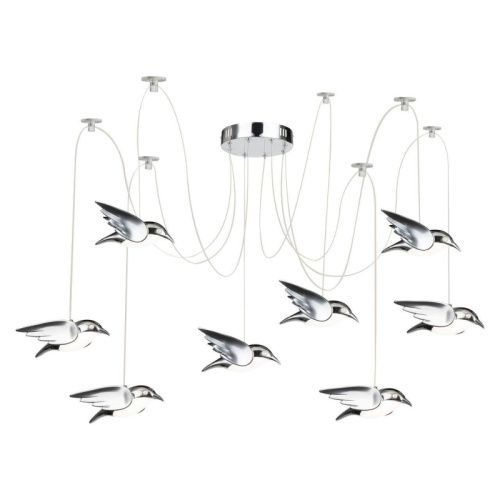 Люстра подвесная Globo Bird Chrome (Бирд Цхроме) 56670-8H