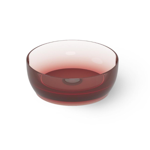 Раковина из искусственного камня Dea Design Washbasins DD9093 400 R5 40х40 накладная цвет красный без отверстий под смеситель
