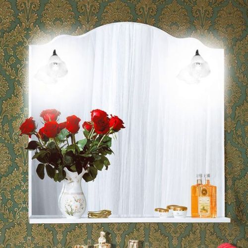 Зеркало-шкаф с подсветкой Бриклаер 4627125411380 90х17х90 подвесной цвет белый