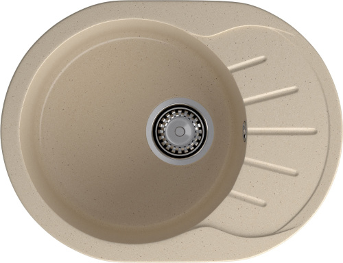 Кухонная мойка Granfest Rondo R-580L кашемир 58х45 цвет бежевый