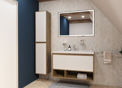 Тумба с раковиной Эстет Monaco Wood ФР-00010686 101х49х62 подвесная