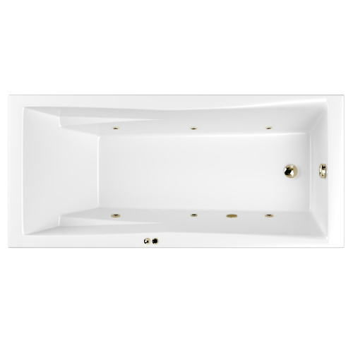 Ванна акриловая гидромассажная Whitecross PALACE 0104.180080.100.SOFT.BR 180х80 пристенная прямоугольная с каркасом