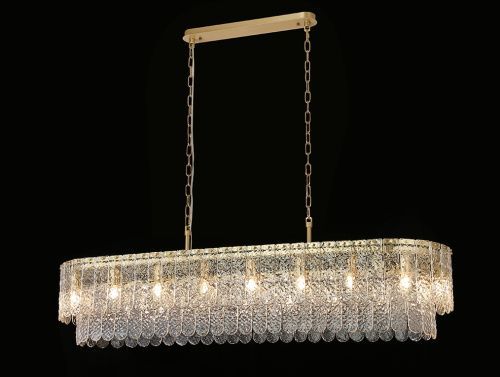 Люстра подвесная Newport 8370 8370/140 C oval brass