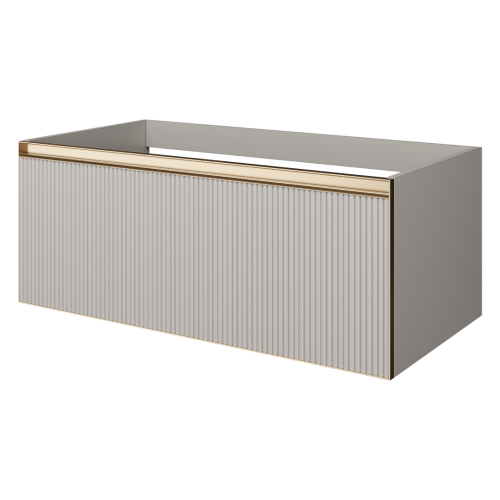 Тумба под раковину Armadi Art Quatro 790-M1-100-CM-RIB-MG 100х50х40 подвесная цвет серый