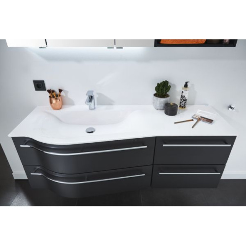 Раковина из минерального литья Puris Swing WMM524R21 140х51 накладная цвет белый 1 отверстие под смеситель