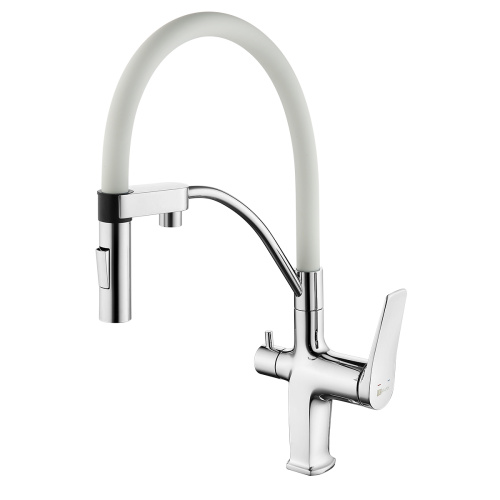 Смеситель для кухни LeMark Comfort LM3074C-White на мойку белый/хром