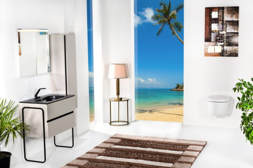 Шкаф-пенал Armadi Art Vallessi 836-C matt 35х28х120 подвесной цвет серый