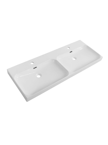 Раковина керамическая BelBagno MARINO-CER BB-8078-120-2 120х50 накладная цвет белый 2 отверстия под смеситель