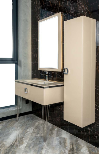 Шкаф-пенал Armadi Art Lucido 772-CP 35х40х150 подвесной цвет капучино