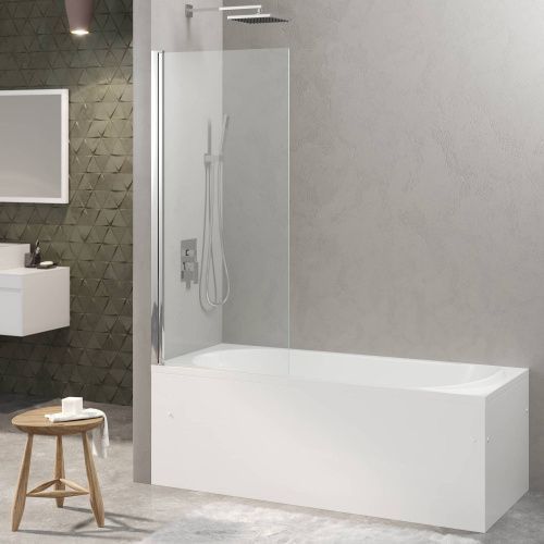 Душевая шторка Berges RIVER 065012 90х145 стекло прозрачное профиль хром ориентация универсальная