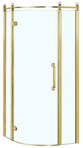 Душевой уголок Azario ONTARIO AZ-NBB2231-L 900 GOLD 90x200 стекло прозрачное профиль золото без поддона