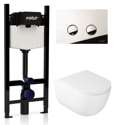 Комплект унитаз с инсталляцией Valsir KIT VSCR 7334 Slim P4