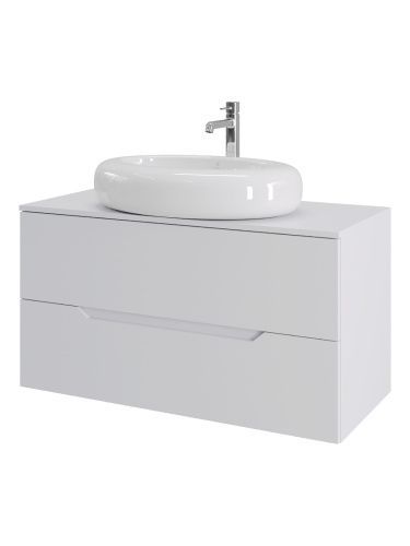 Тумба с раковиной Orange Line Li-100TuwMDF+B08-640W 101х46х68