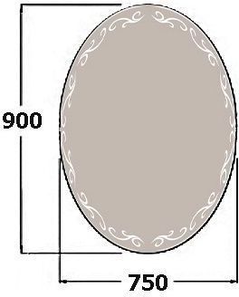 Зеркало в ванную De Aqua Декор DKR 402 075 75х90 - фото 3