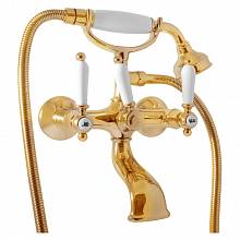 Смеситель для ванны и душа MORAVA RETRO MK559.5/2Z настенный золото