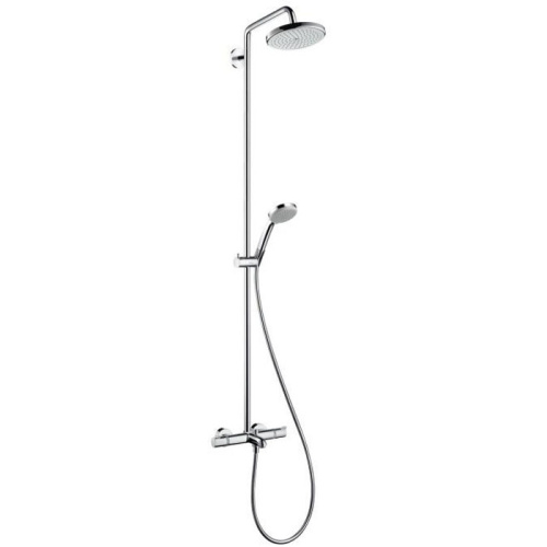 Душевая стойка Hansgrohe Croma 220 Showerpipe 27223000 настенная цвет хром с термостатом