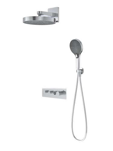 Душевая система Cezares RAIN RAIN2-SET-T-01 встраиваемая в стену цвет хром с термостатом