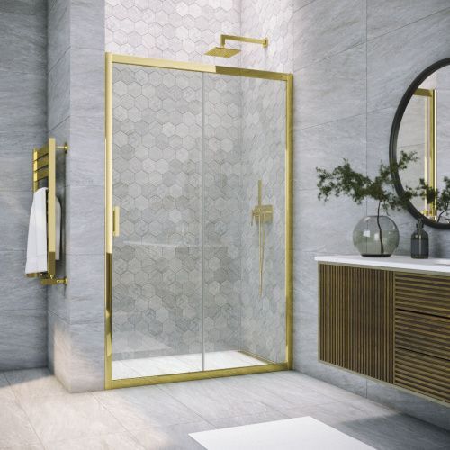 Душевая дверь Vegas-Glass ZP TUR+NOVO ZP TUR NOVO 160 09 crystalvision 160х200 стекло прозрачное профиль золото