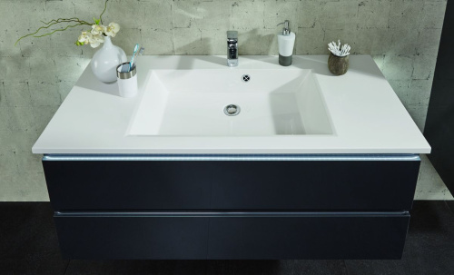 Раковина из минерального литья Puris Ace WME10121 100х50 накладная цвет белый 1 отверстие под смеситель