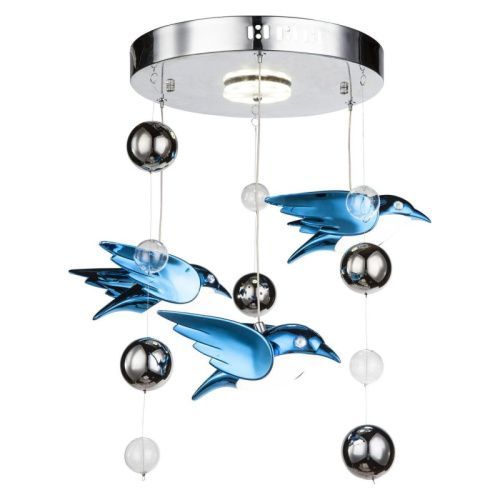 Люстра подвесная Globo Bird Blue (Бирд Блуе) 56671-4D